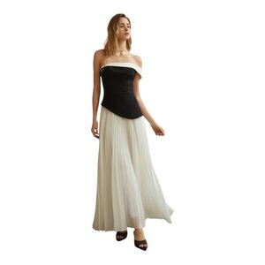 Commense Black and White Maxi dress new